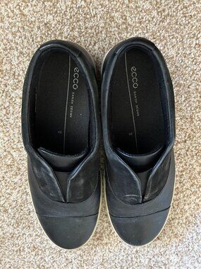 Women's ECCO Black Leather Slip On Shoes